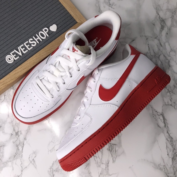 Nike Air Force 1 - Red - White - Picture 2 of 4